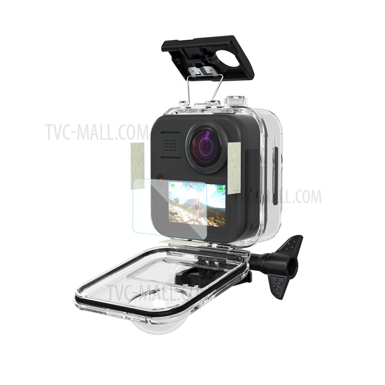 Waterproof Shell + Anti-fog Sheets + 2 Sets Tempered Film for GoPro Max-3