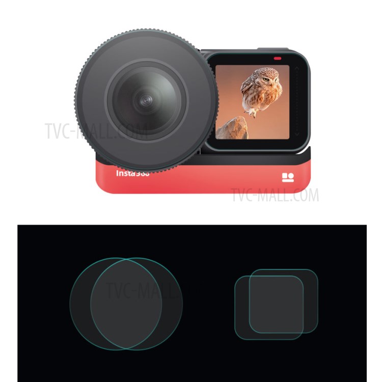 ?Tempered Glass Film Set Screen Film Leica 1-Inch Wide Angle Lens Film for Insta360 ONE R-1