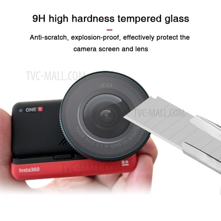?Tempered Glass Film Set Screen Film Leica 1-Inch Wide Angle Lens Film for Insta360 ONE R-3