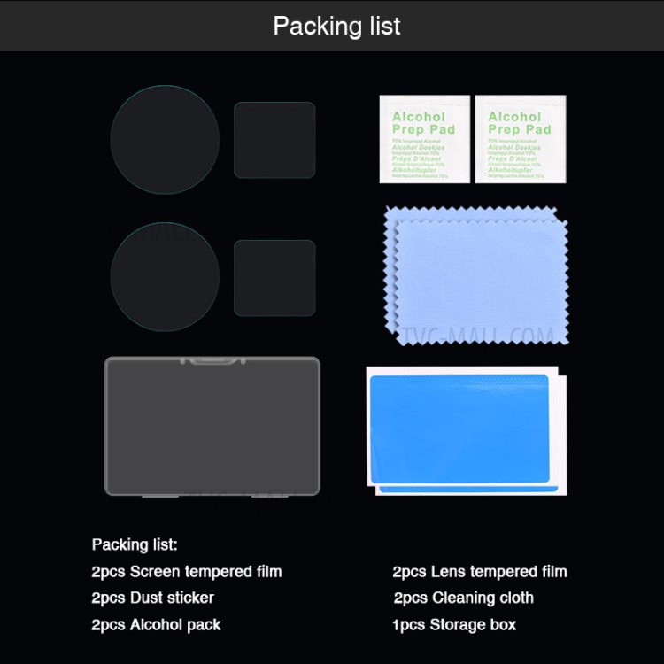 ?Tempered Glass Film Set Screen Film Leica 1-Inch Wide Angle Lens Film for Insta360 ONE R-6