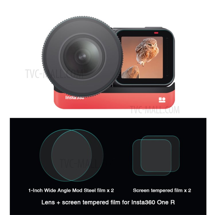 ?Tempered Glass Film Set Screen Film Leica 1-Inch Wide Angle Lens Film for Insta360 ONE R-7