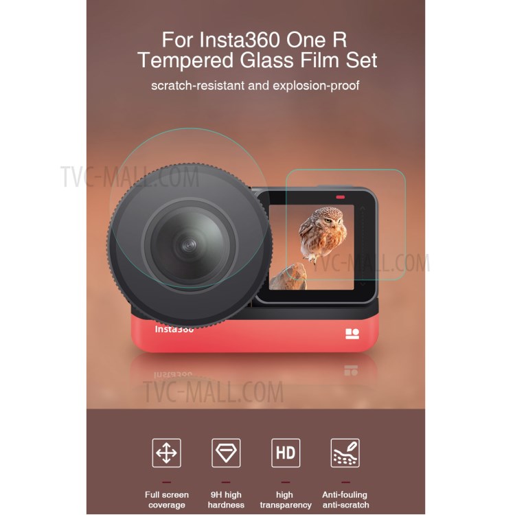?Tempered Glass Film Set Screen Film Leica 1-Inch Wide Angle Lens Film for Insta360 ONE R-8