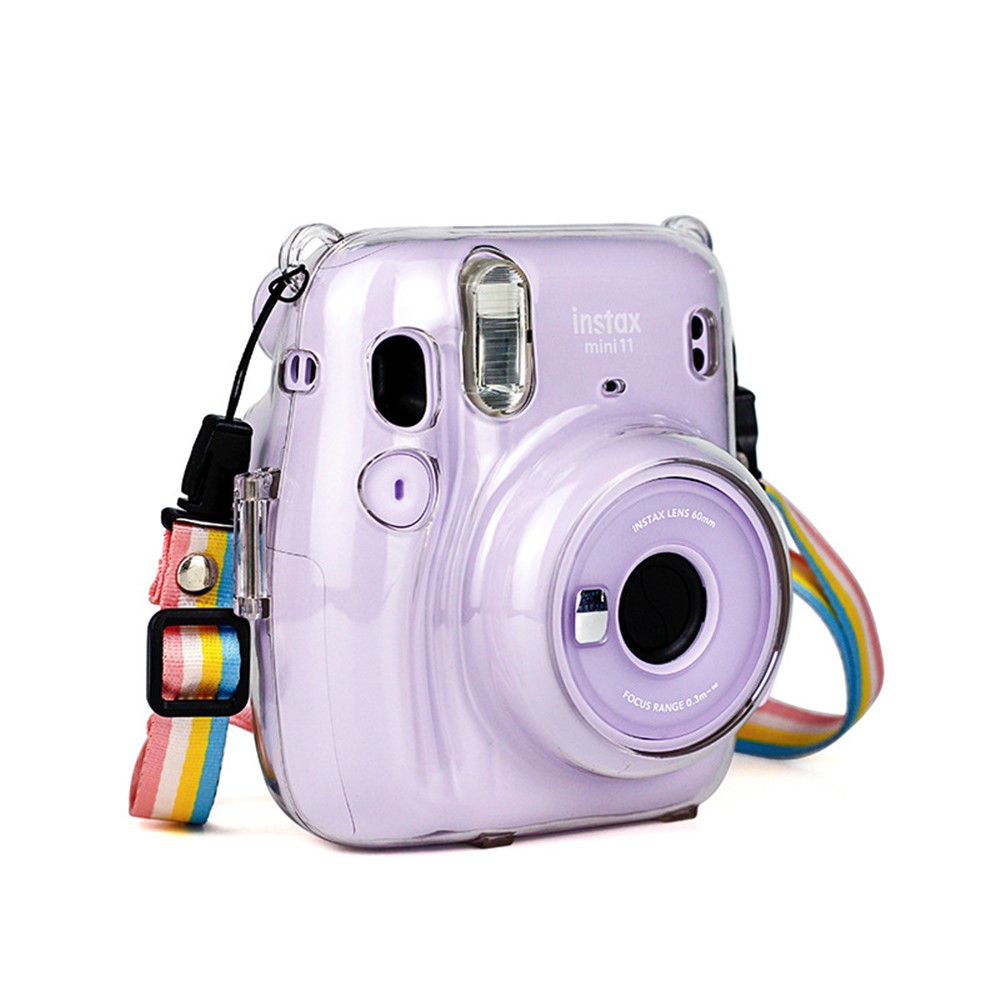 Transparent PC Camera Case with Adjustable Shoulder Strap for Fujifilm Instax Mini 11-5