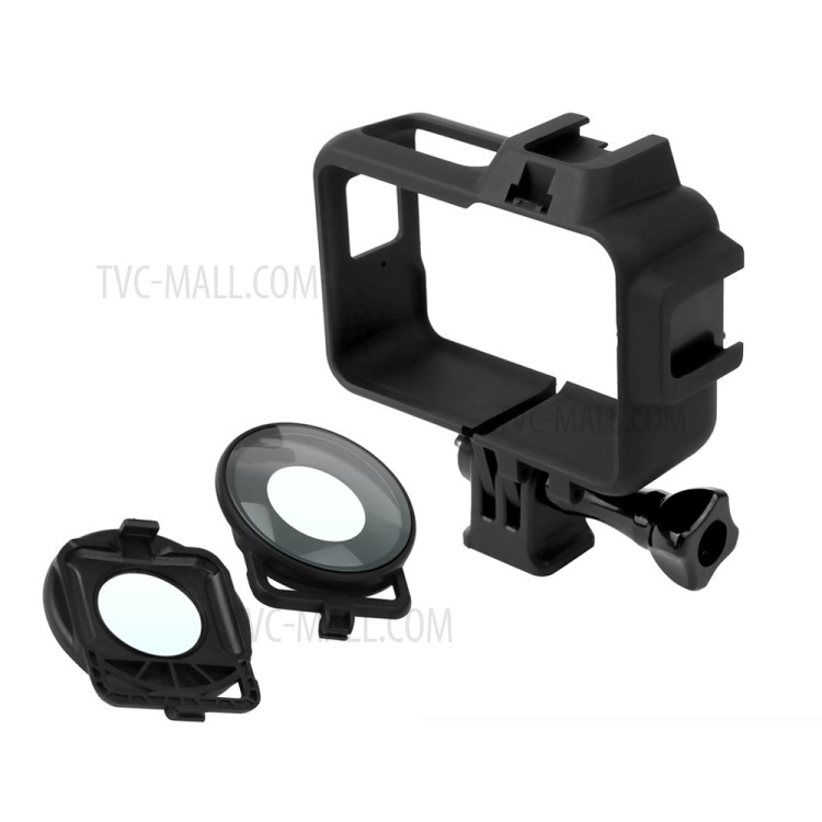 Camera Protective Frame with Cold Boot + 2Pcs Lens Cover for Insta360 ONE R-2