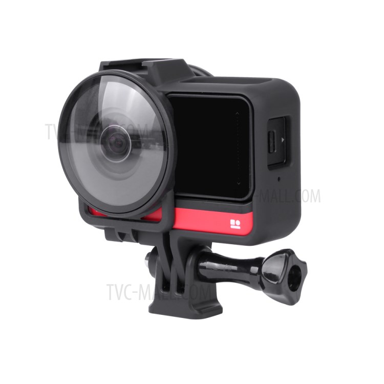 Camera Protective Frame with Cold Boot + 2Pcs Lens Cover for Insta360 ONE R-3