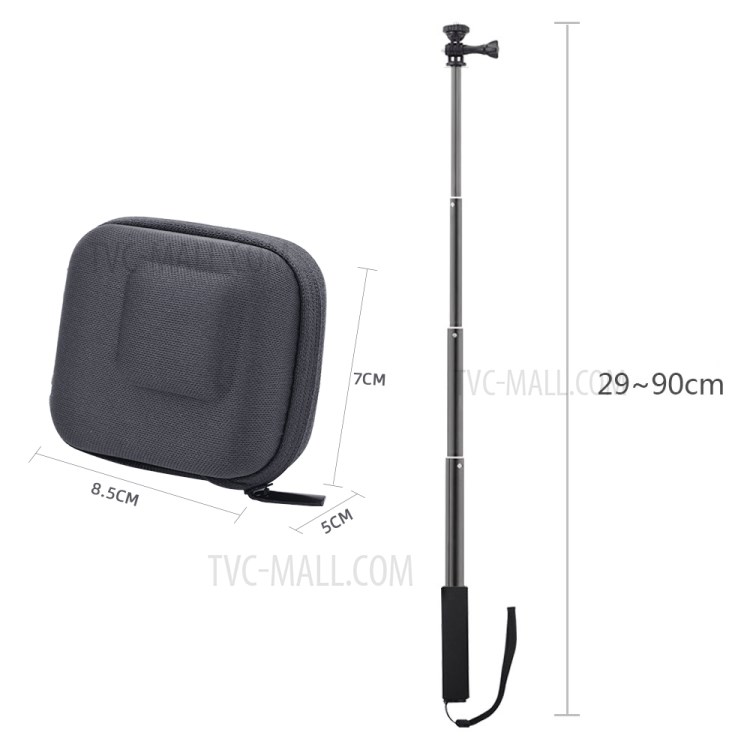 2 in 1 Safety Storage Bag+Extension Rod for DJI Osmo Action/GoPro Hero 5/Hero 6/ Hero 7-7