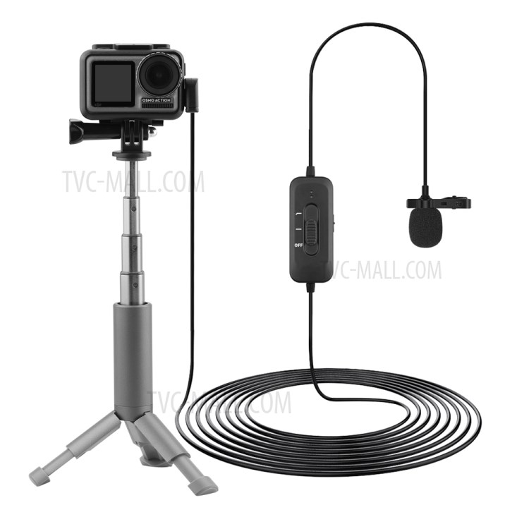 ?3.5mm Audio Video Record Lapel Microphone for DJI Osmo Action Camera for DSLR Camera Camcorder Recorder-4