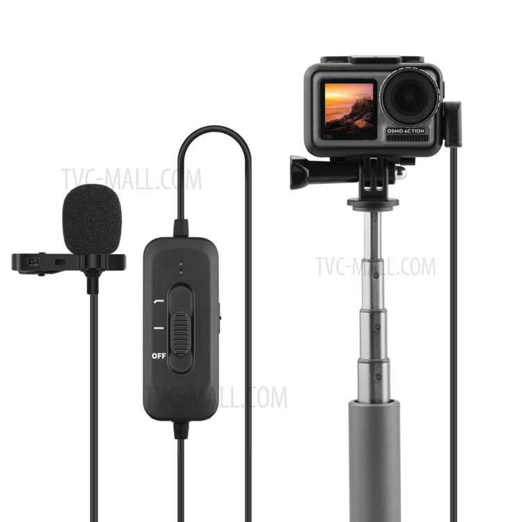 3.5mm Audio Video Record Lapel Microphone for Phone Android Mac Vlog Mic for DSLR Camera Camcorder Recorder-1