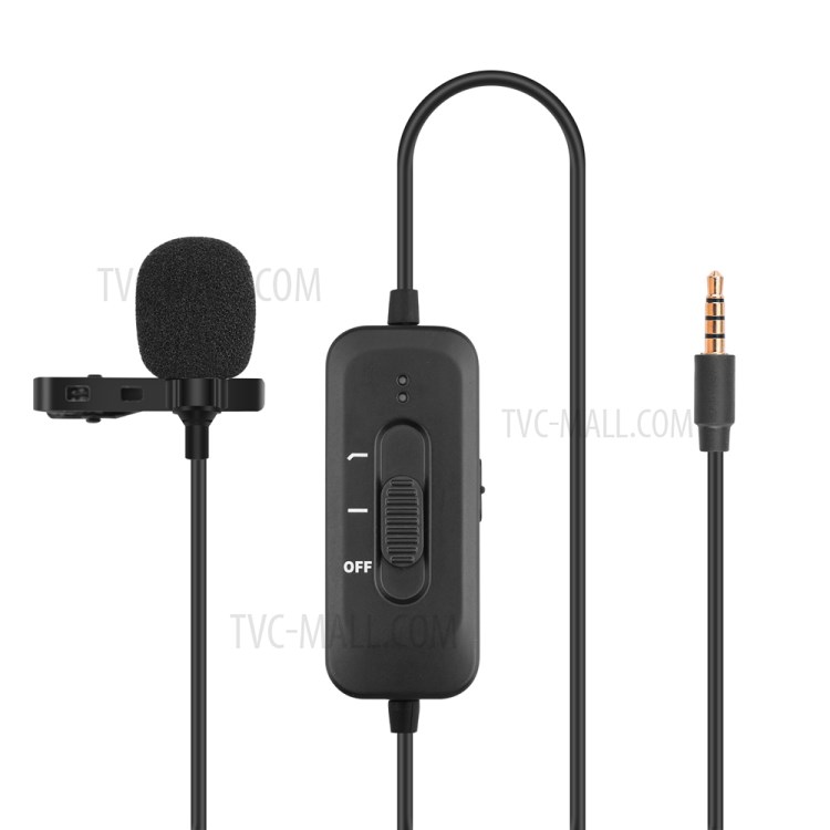 3.5mm Audio Video Record Lapel Microphone for Phone Android Mac Vlog Mic for DSLR Camera Camcorder Recorder-3