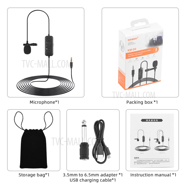 3.5mm Audio Video Record Lapel Microphone for Phone Android Mac Vlog Mic for DSLR Camera Camcorder Recorder-9
