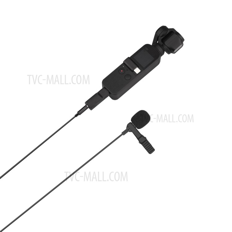 3.5mm Audio Video Record Lapel Microphone + Audio Adapter for Osmo Pocket Camera Camcorder Recorder-2