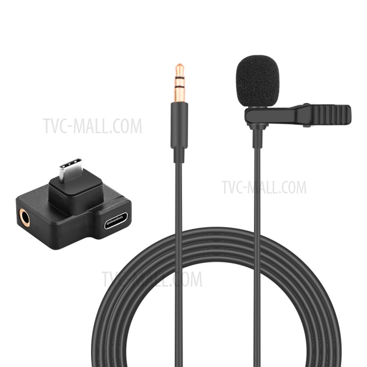 3.5mm Audio Video Record Lapel Microphone + Adpater for Osmo Action Camera-7