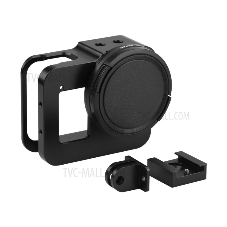 Panoramic Sports Camera External Fill Light Microphone Metal Cage for GoPro Hero 8-6