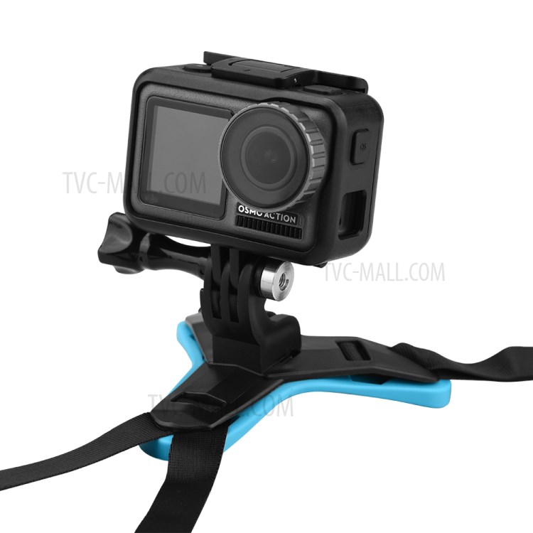 Drive Cycling Bracket Stand Holder Motorcycle Helmet Chin Support Bracket Stable for GoPro 9/8/7/6/5/Osmo Action/Insta360 ONE R Sports Camera Accessory - Blue-4