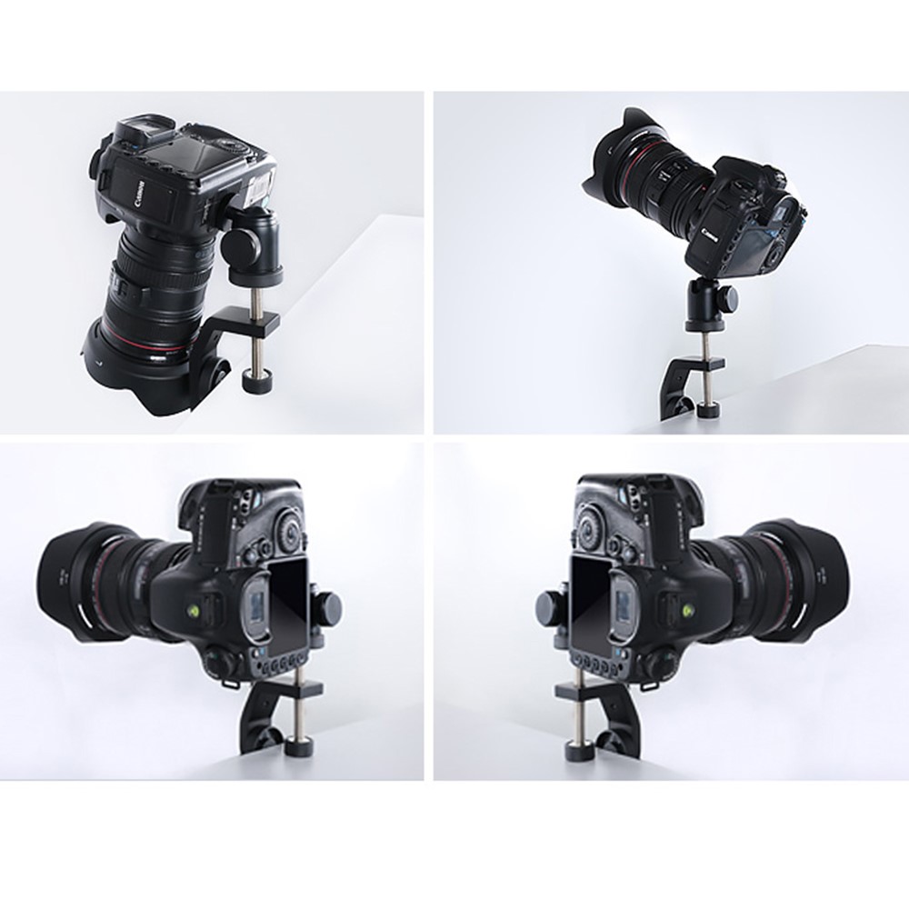 BEXIN C Clamp with 1/4" Screw Adjustable Camera Mount Bracket for Photo Studio Photography DSLR Video Light, Size: L-10