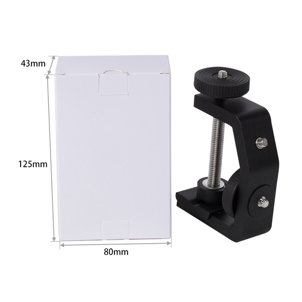 BEXIN C Clamp with 1/4" Screw Adjustable Camera Mount Bracket for Photo Studio Photography DSLR Video Light, Size: L-8