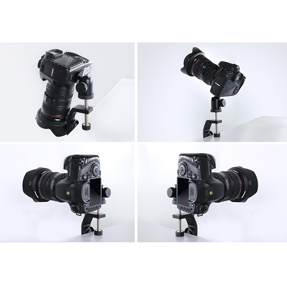 BEXIN C Clamp with 1/4" Screw Adjustable Camera Mount Bracket for Photo Studio Photography DSLR Video Light, Size: S-6