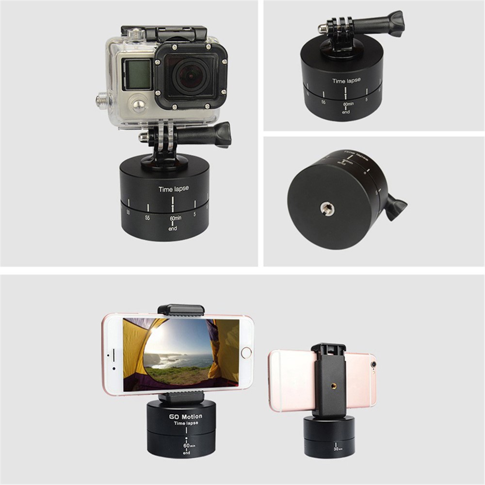 360 Degree Panoramic Rotating Time Lapse Stabilizer Tripod Adapter for Gopro DSLR Camera-11