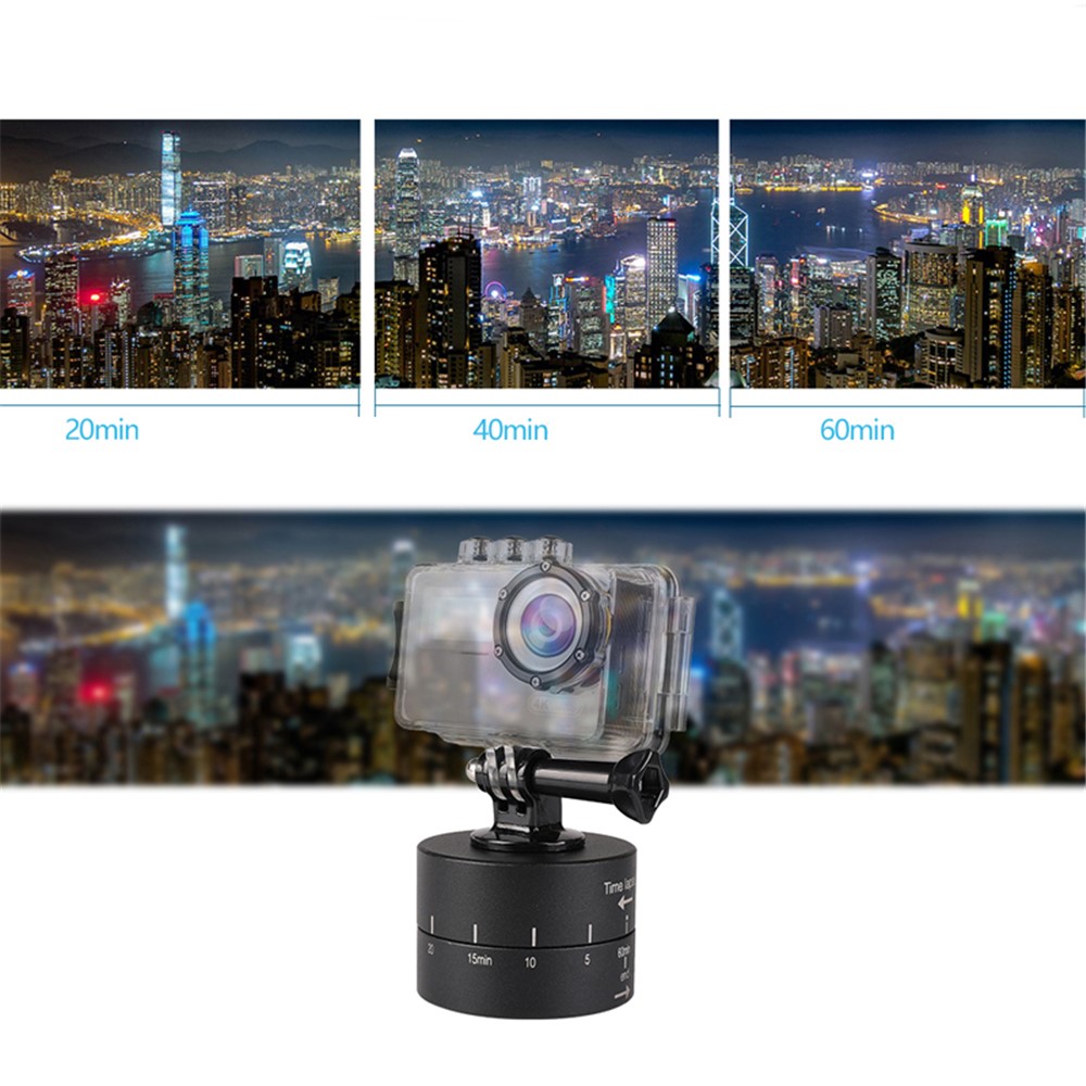 360 Degree Panoramic Rotating Time Lapse Stabilizer Tripod Adapter for Gopro DSLR Camera-8