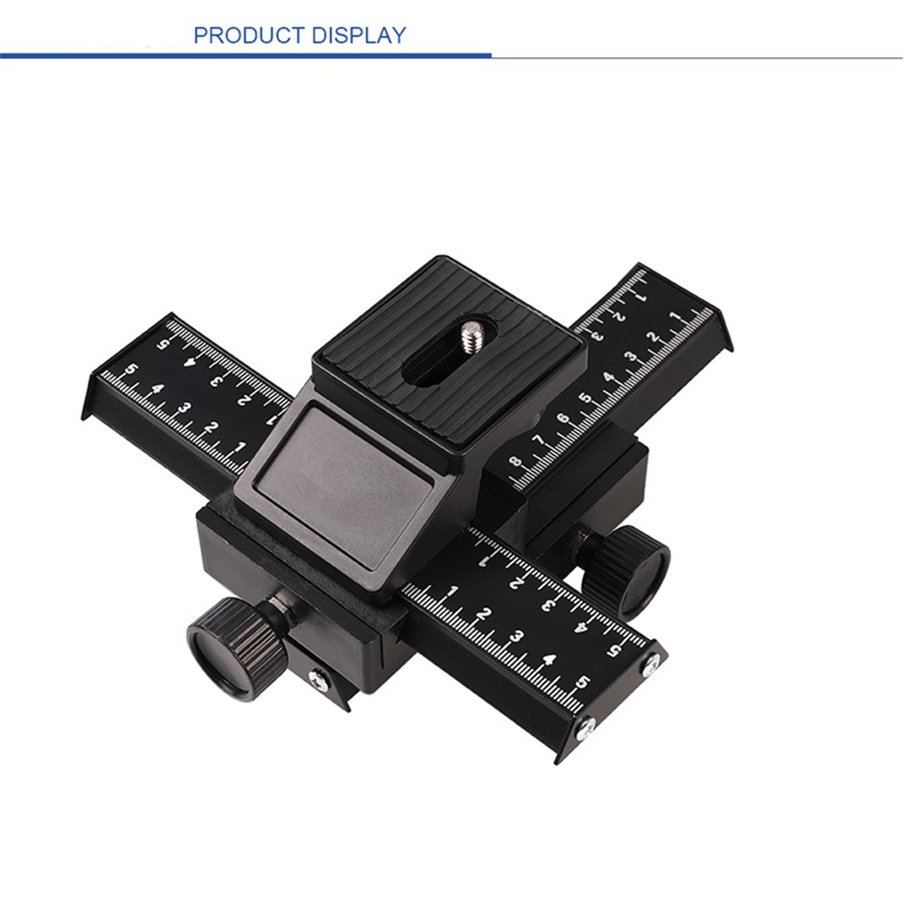 Two-Way Macro Frame Four-Dimensional Macro Tripod Head Fine-Tuning Long-Shaped Tripod Head for Macro Shooting-7