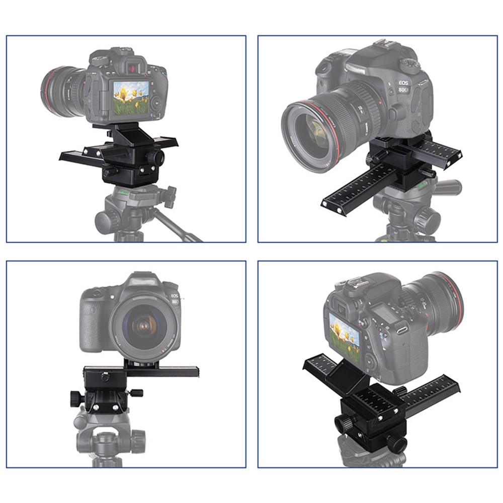 Two-Way Macro Frame Four-Dimensional Macro Tripod Head Fine-Tuning Long-Shaped Tripod Head for Macro Shooting-8