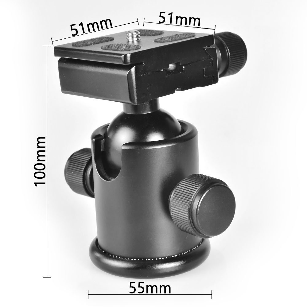 360 Degre Swivel 1/4" Screw Professional Camera Tripod Head Mini Ball Head-9