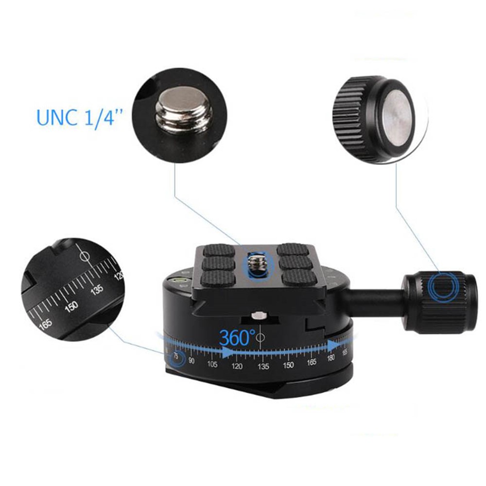 360-degree Panoramic Rotating Base Joint X64 Quick-release Plate Holder 3D Panoramic Head-3