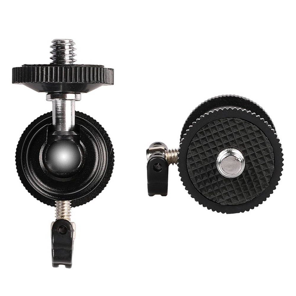 1/4" Screw Mini Hot Shoe Ball Head Flash Bracket Holder Mount for Camera Tripod-11