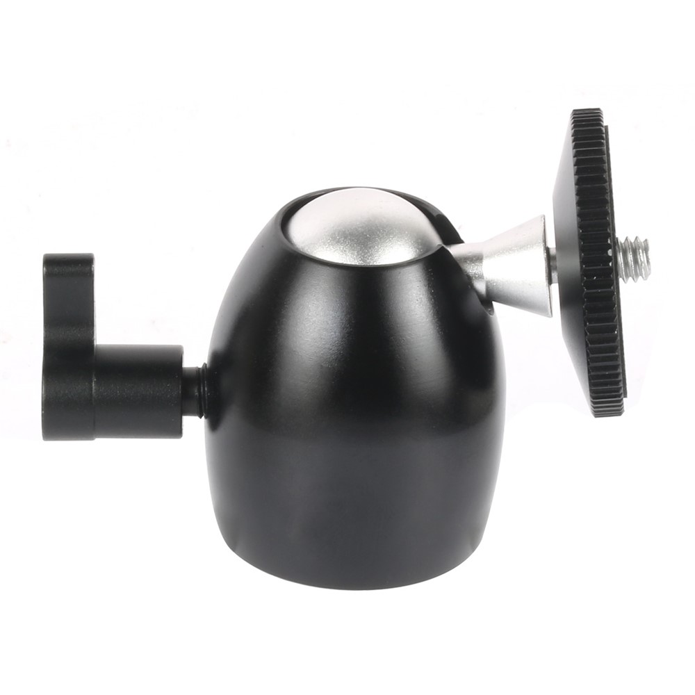 Q39 DSLR Camera 360 Degree Swivel Mini Ball Head 1/4" Screw Monopod Light Stand Mount Adapter-3