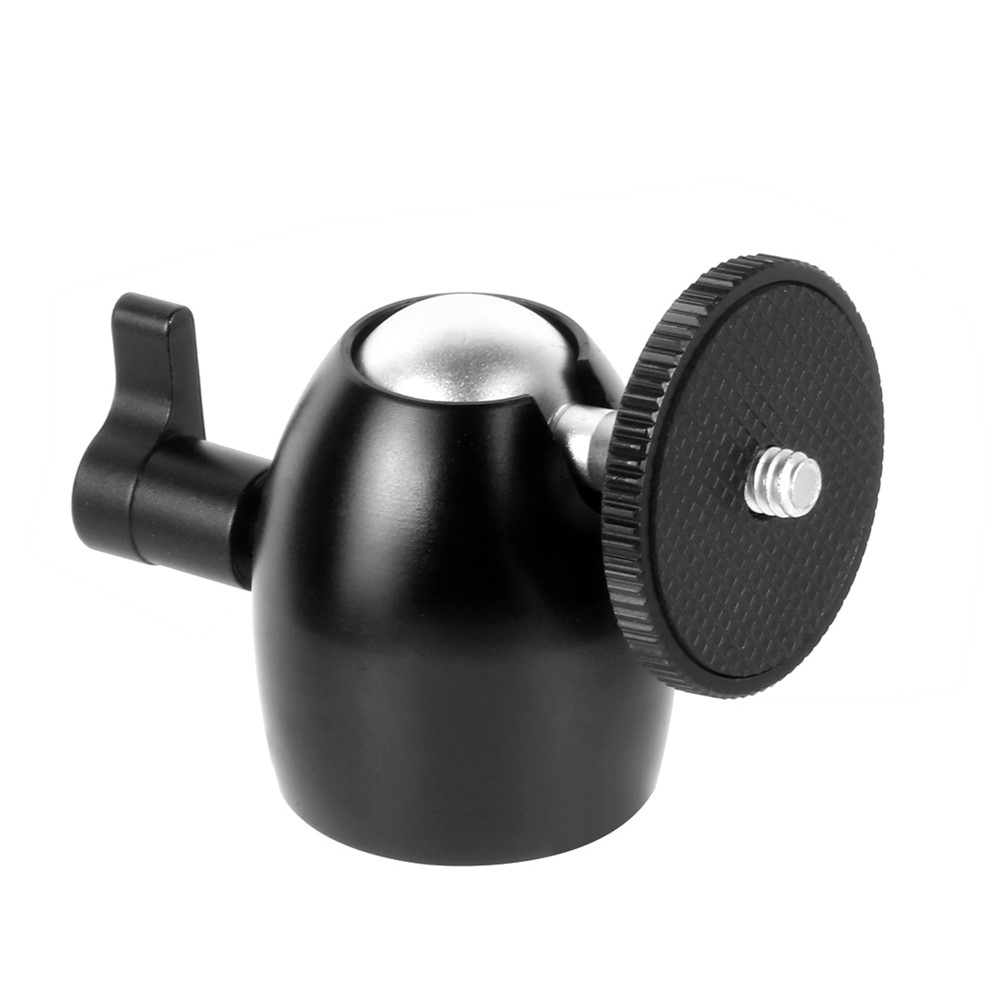 Q39 DSLR Camera da 360 Gradi Mini Sfera Girevole 1/4 "adattatore Montante di Supporto Per Monopodi a Vite-4