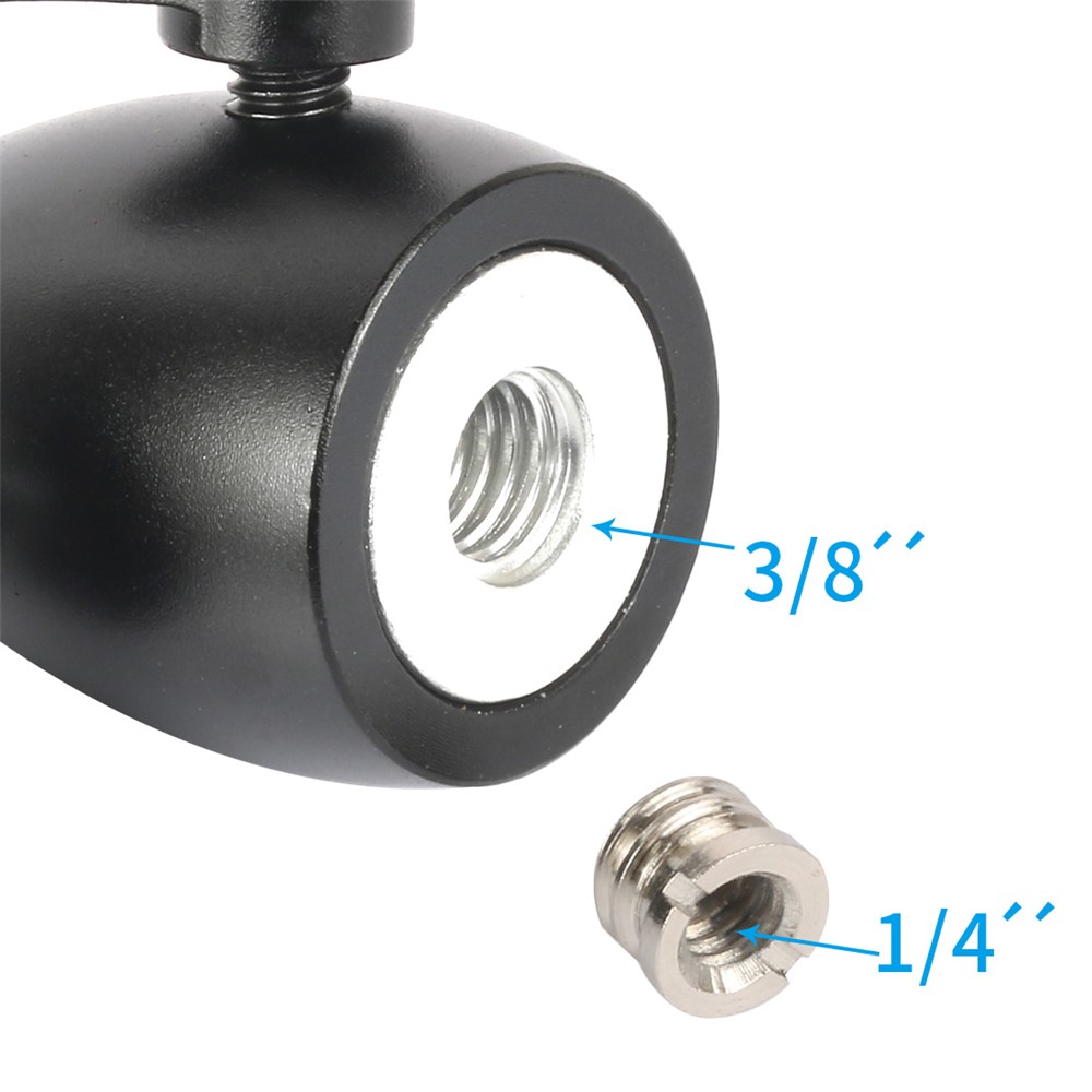 Q39 DSLR Camera 360 Degree Swivel Mini Ball Head 1/4" Screw Monopod Light Stand Mount Adapter-9