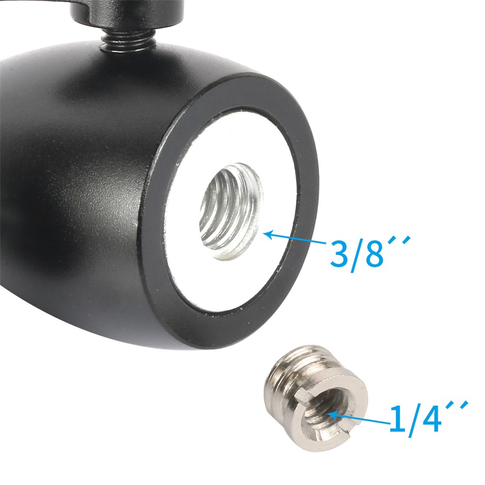 Q39 DSLR Camera da 360 Gradi Mini Sfera Girevole 1/4 "adattatore Montante di Supporto Per Monopodi a Vite-9