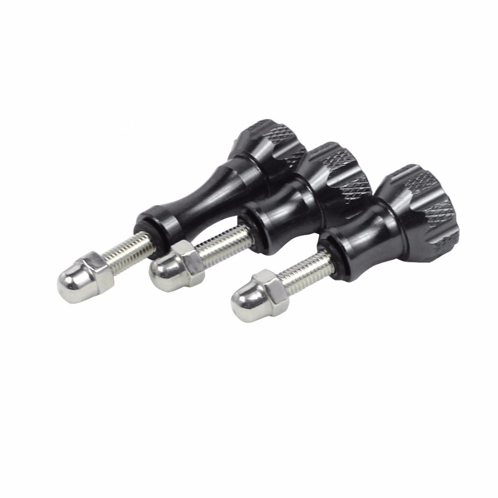 3pcs Aluminum Alloy Long Short Thumb Knob Screws Nut for GoPro Hero Black 8 7 6 5 4 SJcam EKEN YI 4K - Black-5