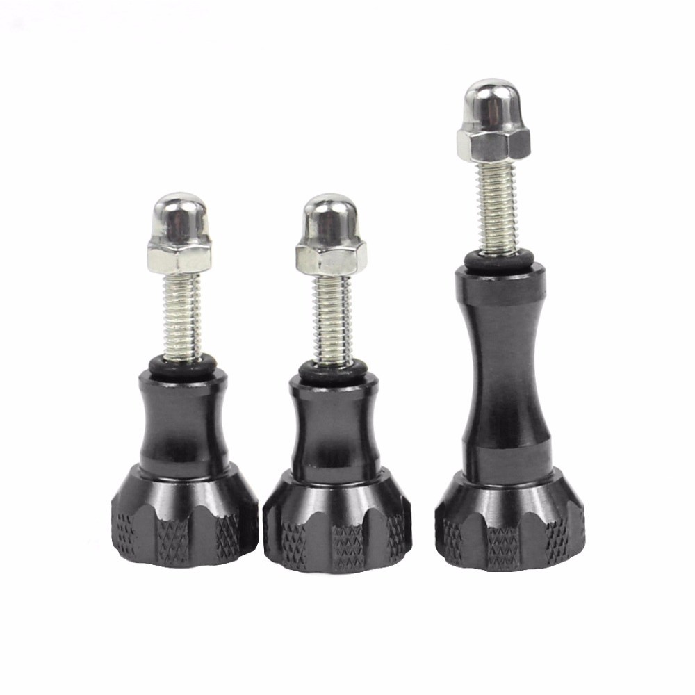 3pcs Aluminum Alloy Long Short Thumb Knob Screws Nut for GoPro Hero Black 8 7 6 5 4 SJcam EKEN YI 4K - Black-6