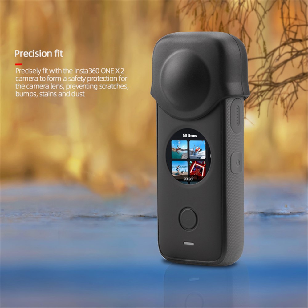 Lens Protective Cover Silicone Cover for Insta360 ONE X2 Panoramic Camera-9