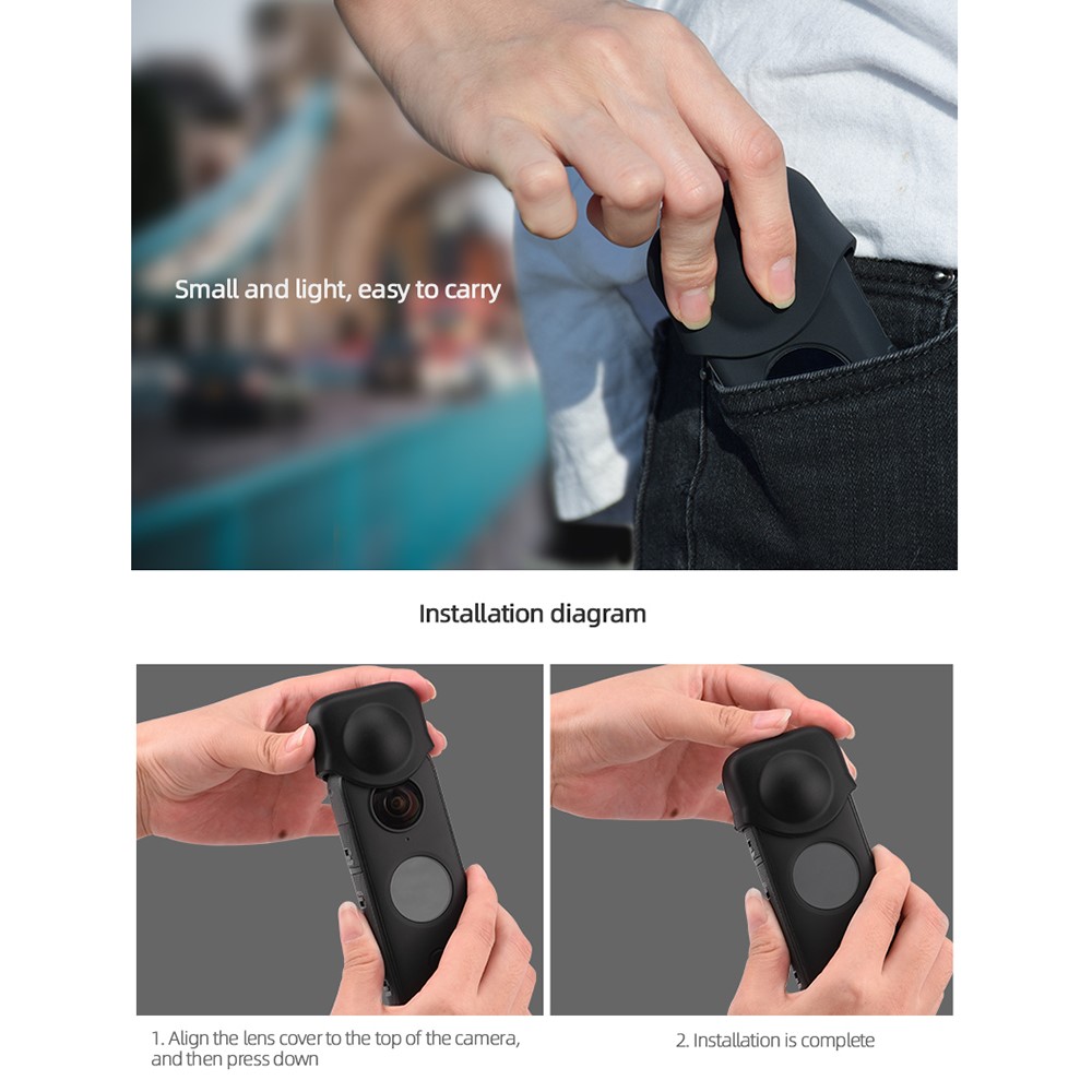 Lens Protective Cover Silicone Cover for Insta360 ONE X2 Panoramic Camera-10