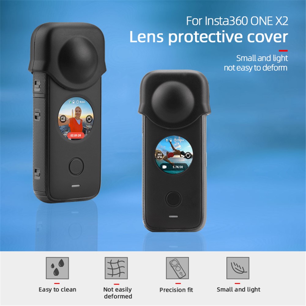 Lens Protective Cover Silicone Cover for Insta360 ONE X2 Panoramic Camera-5