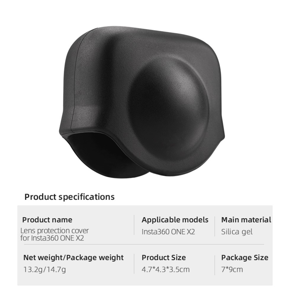 Lens Protective Cover Silicone Cover for Insta360 ONE X2 Panoramic Camera-6