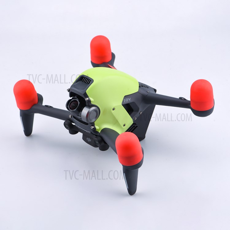 4pcs EWB8432 Motor Protective Cover Cap for DJI FPV Combo Drone Engine Dust-proof Protector - Red-3