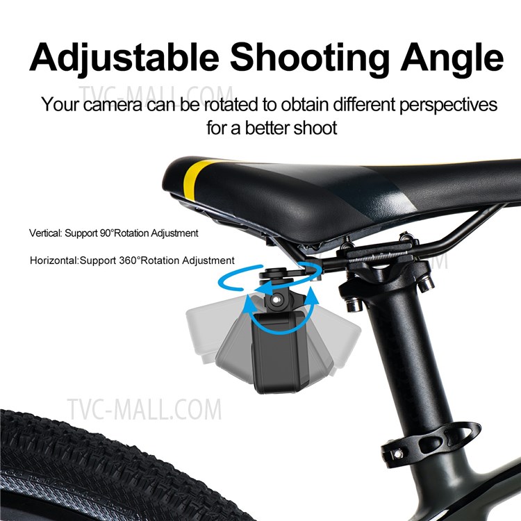 TELESIN TE-CEB-003 Bike Seat Tail 360 Degrees Rotating Camera Holder Expansion Bracket for GoPro Hero/Insta360/DJI Osmo Action Camera-3