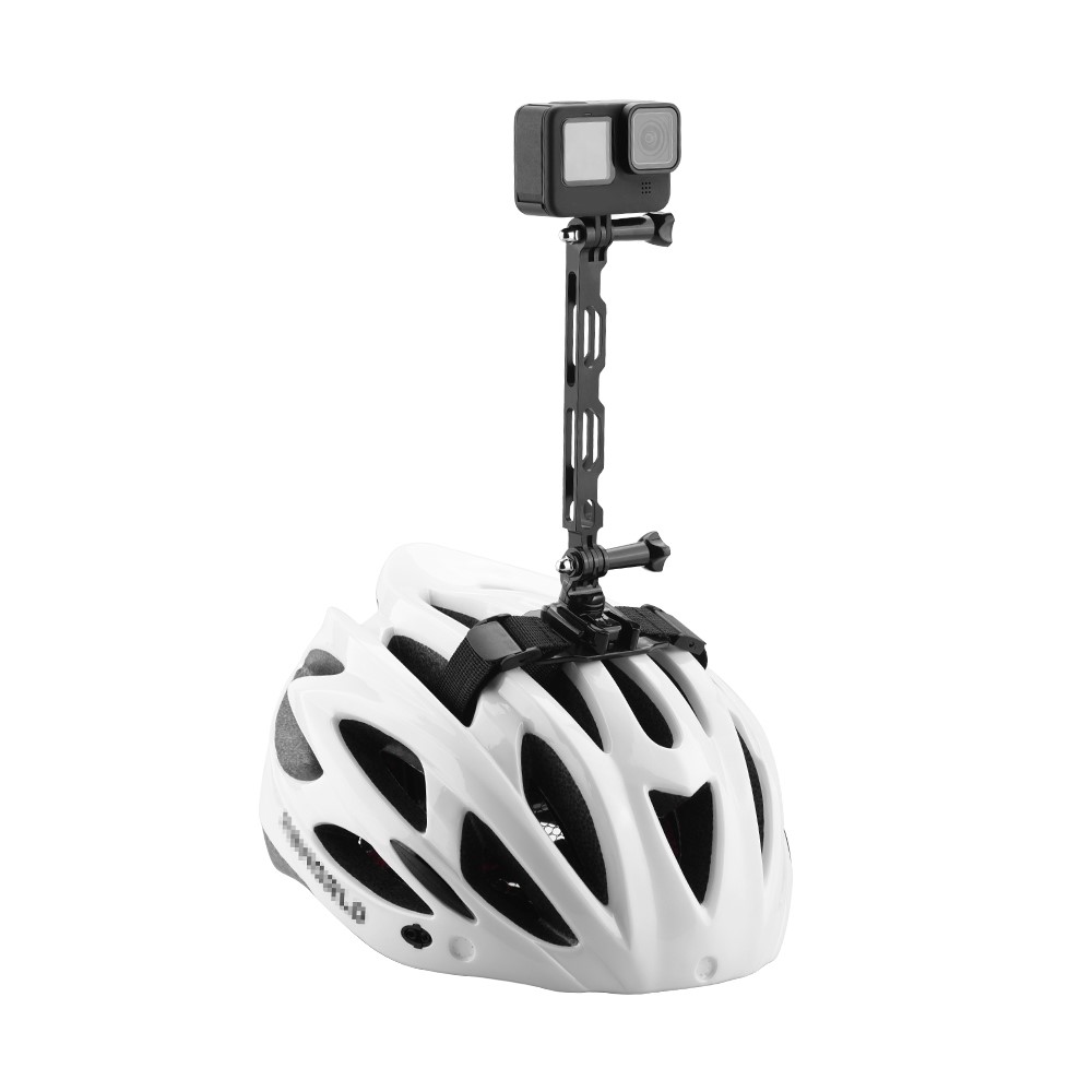 EWB9025+EWB7869+Max3204+EWB7922 Bicycle Helmet Adjustable Headband Mounting Adapter with Extension Arm + Long Screw for GoPro 10/9/8/7/6/5/Osmo Action/Insta360 ONE R-7