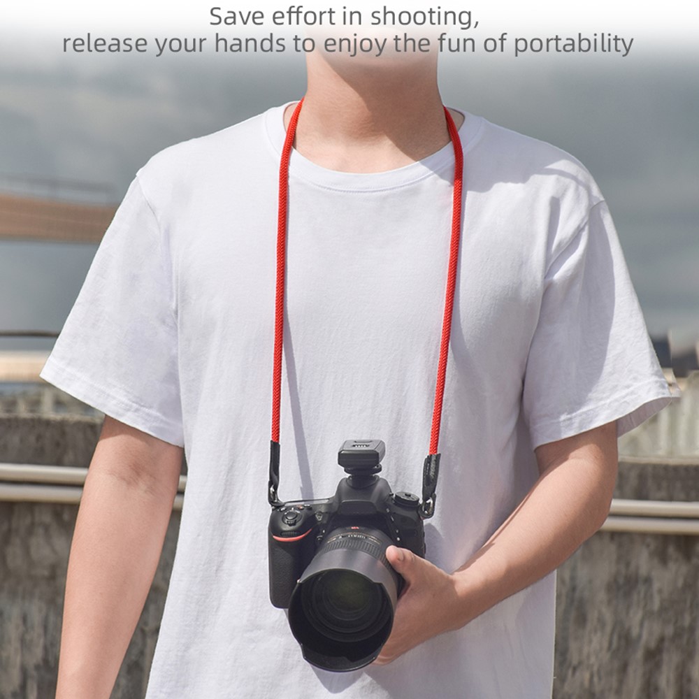 AAA6834 100cm Climbing Rope Camera Nylon Strap Lanyard SLR Camera Shoulder Strap - Black-5