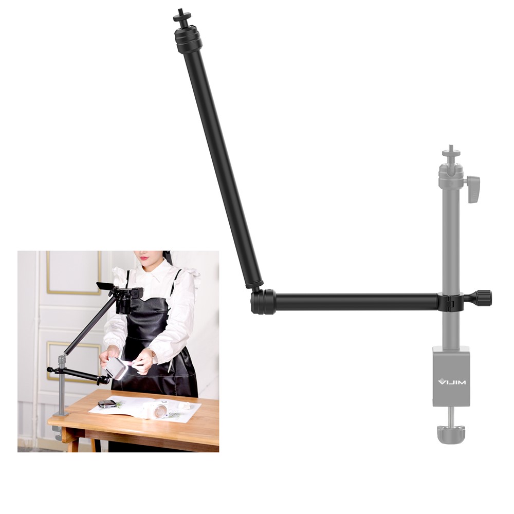 ULANZI VIJIM LS04 Pipe Clamp Bracket Multi-Section Extension Flexible Arm Shooting Equipment Photography Accessories for Live-stream Lighting-1