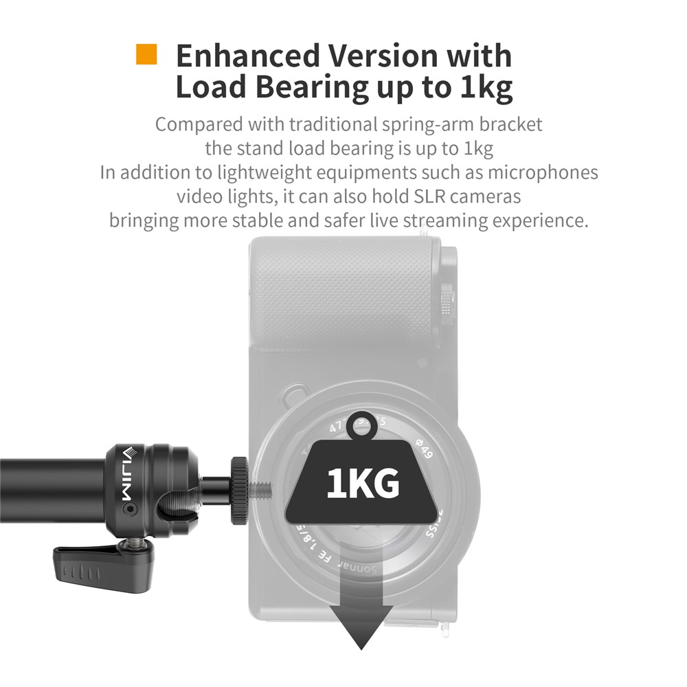 ULANZI VIJIM LS04 Pipe Clamp Bracket Multi-Section Extension Flexible Arm Shooting Equipment Photography Accessories for Live-stream Lighting-6