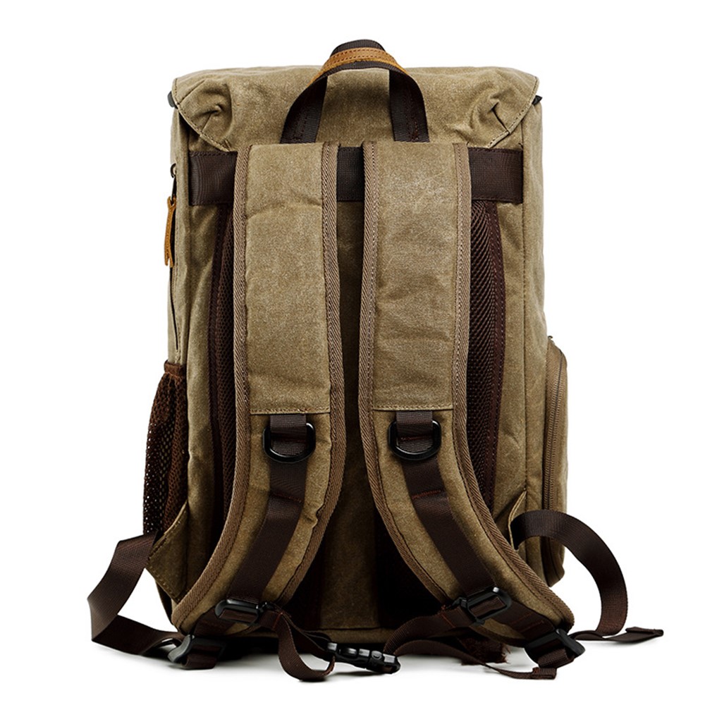 279 Large Capacity Waterproof Backpack Multipurpose SLR Camera Shoulders Bag for Men and Women - Khaki-5