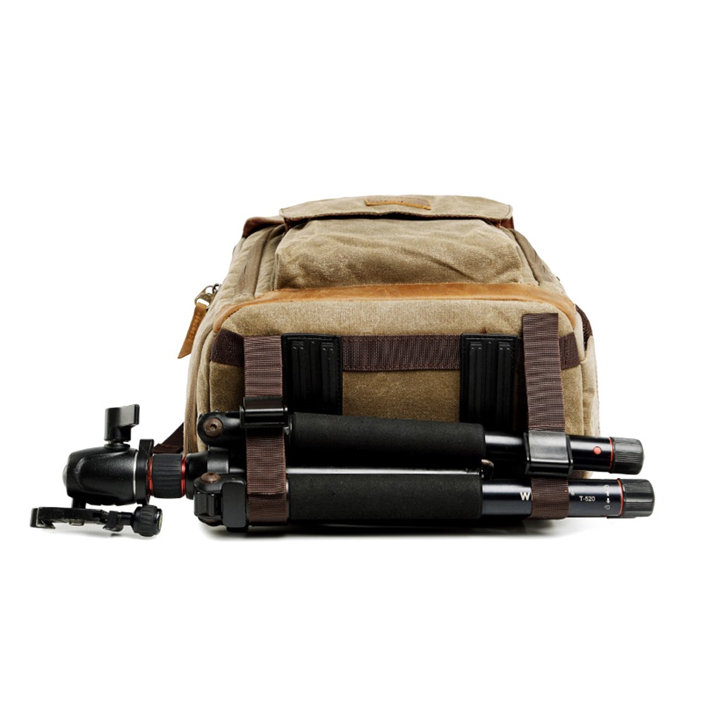 279 Large Capacity Waterproof Backpack Multipurpose SLR Camera Shoulders Bag for Men and Women - Khaki-6
