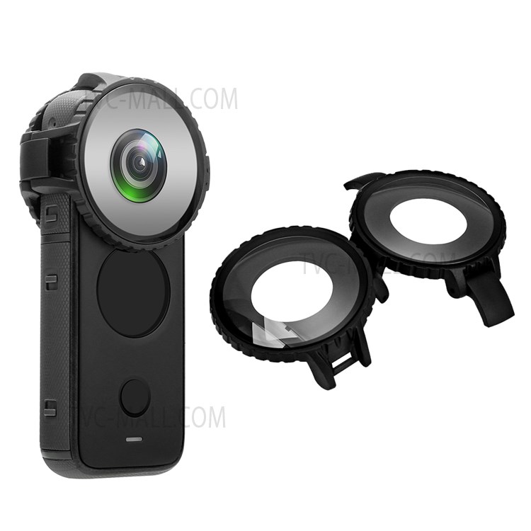 EWB9059 Lens Guards Ultra Clear Tempered Glass Lens Protector Kit for Insta360 ONE X2 Panoramic Camera-1