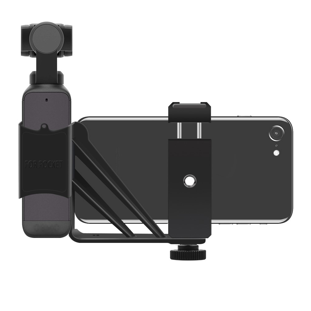 ZZCP5003 ZZCP5004 Handheld Phone Holder Gimbal Stand Tripod Mount with 1/4 Screw for DJI OSMO Pocket 2 - Black-3