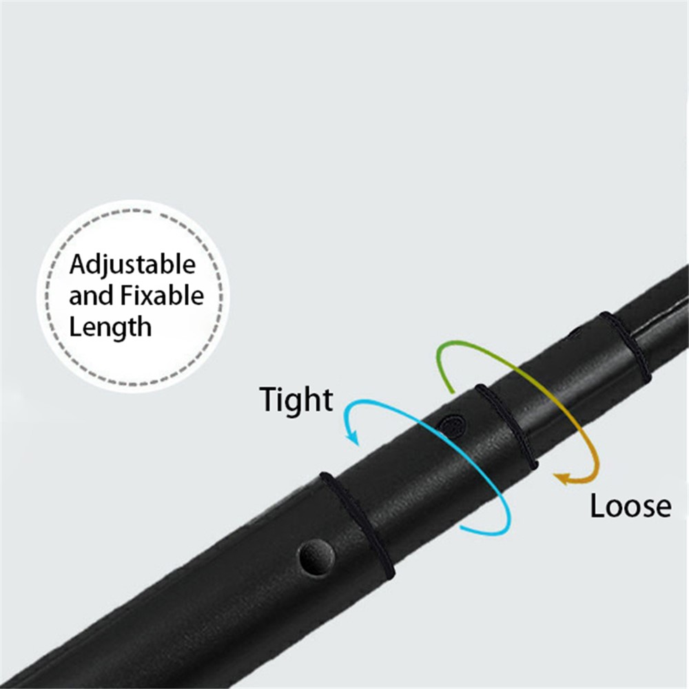 1.1m Aluminum Alloy Extension Rod Retractable Selfie Stick Handle with 1/4 inch Screw for Insta 360 One X 1 - Black-3