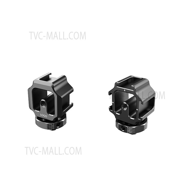 SLR Camera Three-Head Cold Shoe Base Connector Microphone Fill Light Expansion Aluminum Alloy Adapter-4